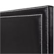 Posh Living Tristan Leather Platform Queen Bed Frame with Nailhead in Black