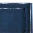 Posh Living Tristan Tufted Velvet Platform King Bed Frame with Nailhead in Blue