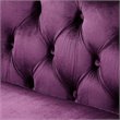 Posh Living Levi Button Tufted Velvet Accent Chair in Purple