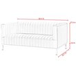 Posh Living Hayden Velvet Tuxedo Loveseat with Y-Metal Base in Navy Blue/Gold