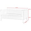 Posh Living Hayden Velvet Tuxedo Loveseat with Y-Metal Base in Purple/Chrome
