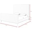 Posh Living Alex Linen Fabric Upholstered Platform Queen Bed Frame in Gray