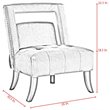 Posh Living Cole Tufted Velvet Accent Chair with Nailhead Trim in Gray