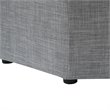 Posh Living Adrian Button Tufted Linen Fabric Storage Ottoman in Gray