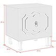 Posh Living Mackenzie 2-Hidden Shelf Nighstand with Lucite Legs in Gray