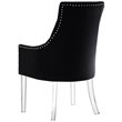 Posh Living Colton Velvet Dining Chair with Acrylic Legs - Black (Set of 2)