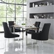 Posh Living Colton Velvet Dining Chair with Acrylic Legs - Black (Set of 2)