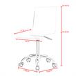 Posh Briar Stainless Steel and Acrylic Office Chair with Casters in Clear/Gold