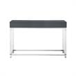 Posh Briar 2-Drawer Metal Console Table with Acrylic Legs in Dark Gray/Chrome