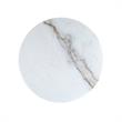 Posh Living Kero Round Marble Top Nesting Coffee Table in Silver