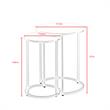 Posh Living Kero Round Marble Top Nesting End Table in Gold