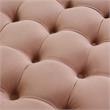 Posh Living Lilou Modern Velvet Cocktail Ottoman in Blush Pink