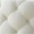 Posh Living Lilou Modern Linen Fabric Cocktail Ottoman in Cream/White