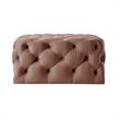 Posh Living Ramon Modern Velvet Cocktail Ottoman Blush Pink
