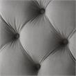 Posh Living Ramon Modern Velvet Cocktail Ottoman in Gray