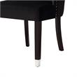 Posh Zoe Velvet Dining Chair with Nailhead Trim in Black/Silver (Set of 2)