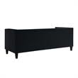 Posh Living Phoenix Button Tufted Velvet Sofa in Black