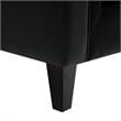 Posh Living Phoenix Button Tufted Velvet Sofa in Black