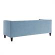 Posh Living Phoenix Button Tufted Velvet Sofa in Slate Blue