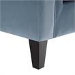 Posh Living Phoenix Button Tufted Velvet Sofa in Slate Blue