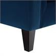 Posh Living Phoenix Button Tufted Velvet Sofa in Navy Blue