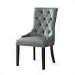 Posh Living Jose Faux Leather Dining Chair in Light Gray (Set of 2)