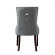 Posh Living Jose Faux Leather Dining Chair in Light Gray (Set of 2)