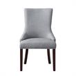 Posh Living Kinsley Linen Fabric Dining Chair in Light Gray (Set of 2)