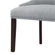 Posh Living Kinsley Linen Fabric Dining Chair in Light Gray (Set of 2)