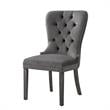 Posh Arthur Velvet Dining Chair with Nailhead Trim Gray (Set of 2)