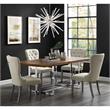 Posh Arthur Linen Fabric Dining Chair with Nailhead Trim Cream/White (Set of 2)