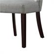 Posh Living Rebecca Linen Dining Chair in Light Gray (Set of 2)