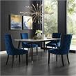 Posh Living Kinsley Velvet Dining Chair in Navy Blue (Set of 2)