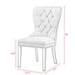 Posh Arthur Velvet Dining Chair with Nailhead Trim Navy Blue (Set of 2)