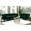Posh Living Phoenix Button Tufted Velvet Accent Chair in Green