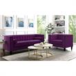 Posh Living Phoenix Button Tufted Velvet Accent Chair in Purple