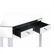 Posh Living Perry Mirrored 3-Piece Bedroom Vanity Set in White