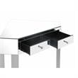 Posh Living Perry Mirrored Corner Bedroom Vanity with Stool in White