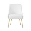 Posh Living Perogo Faux Leather Dining Chair in White (Set of 2)