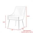 Posh Living Perogo Velvet Dining Side Chair in Blush pink/Gold (Set of 2)