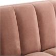 Posh Living Soraya Tufted Velvet Sofa with Nailhead Trim in Blush Pink/Gold