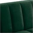 Posh Living Soraya Tufted Velvet Sofa with Nailhead Trim in Hunter Green/Gold
