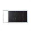 Posh Living Karin Tempered Glass Shelf Bar Serving Cart in Silver/Black