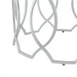 Posh Living Nadia Round Glass Top Coffee Table in Silver
