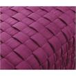 Posh Living Michirin Velvet Cube Ottoman with Metal Base in Fuchsia/Gold