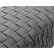 Posh Living Michirin Velvet Cube Ottoman with Metal Base in Gray/Chrome