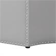 Posh Living Runrawin Faux Leather Octagon Cocktail Ottoman in Silver