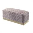 Posh Living Michirin Woven Velvet Bench in Lilac/Gold