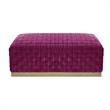 Posh Living Michirin Woven Velvet Bench in Fuchsia/Gold