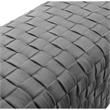 Posh Living Michirin Woven Velvet Bench in Gray/Chrome
